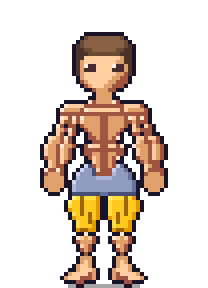 L'avatar Routine19 fait : Fente latérale, muscles travaillés en couleur