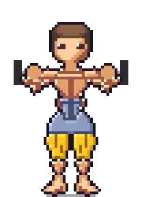 L'avatar Routine19 fait : Front squat, muscles travaillés en couleur