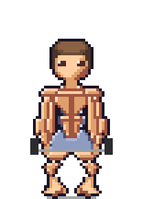 L'avatar Routine19 fait : Good morning, muscles travaillés en couleur