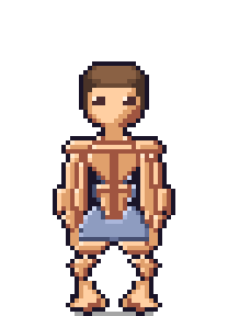 L'avatar Routine19 fait : Soulevé de terre roumain à l'élastique, muscles travaillés en couleur